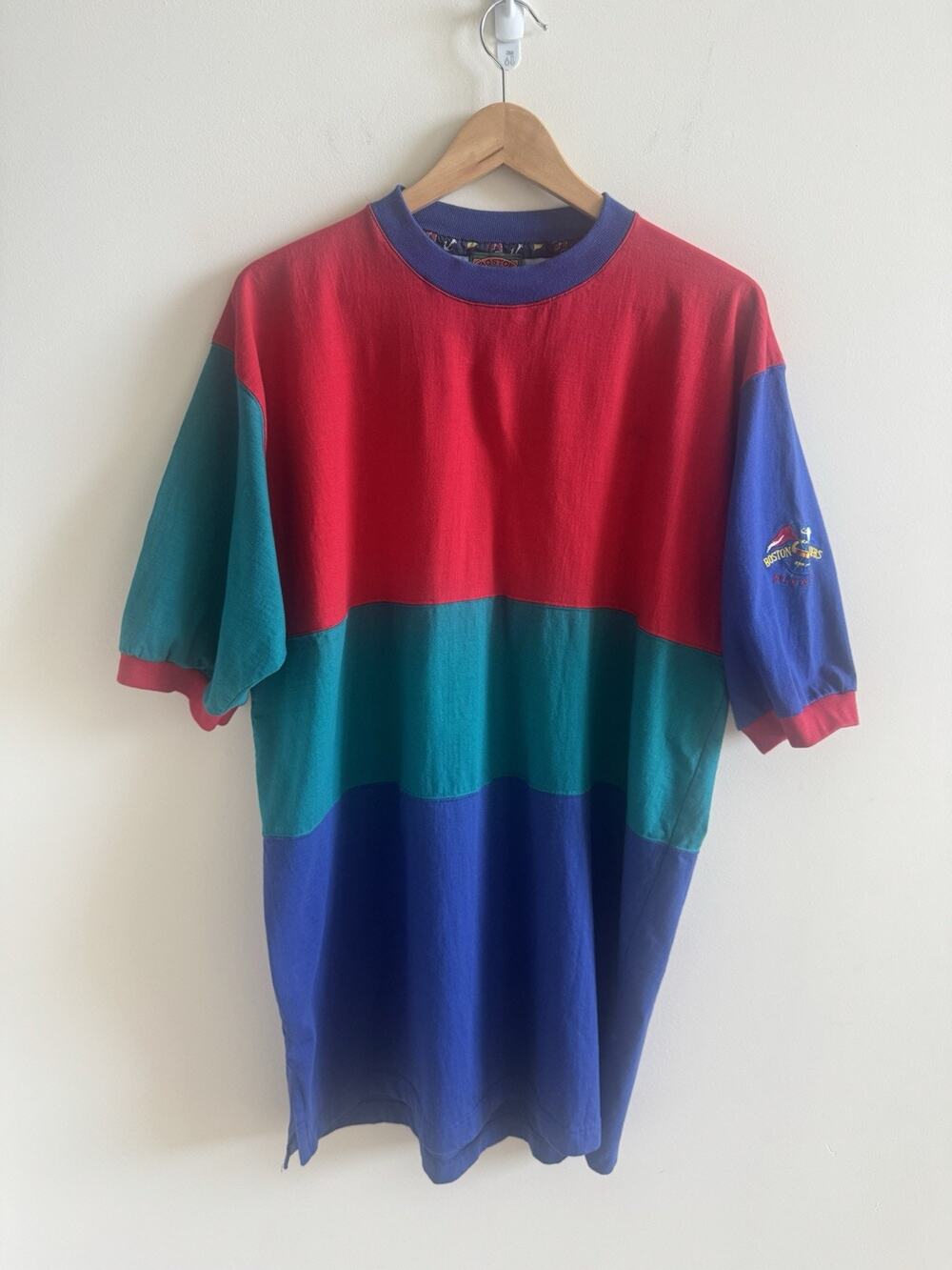 Vintage Boston Traders Nautical Colorblock Men's XXL Crewneck Shirt 1990s Preppy